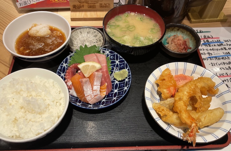 バルチカ０３　天ぷら大吉　ランチの刺身定食