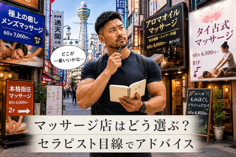 マッサージ店はどう選ぶ？セラピスト目線で4つのタイプを解説